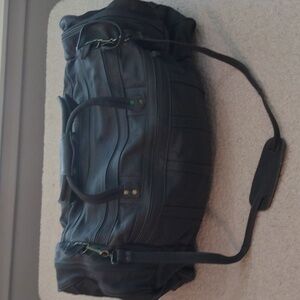 Vintage Lopez Camacho Gray Leather Tote/Duffel/Travel/Weekender Bag